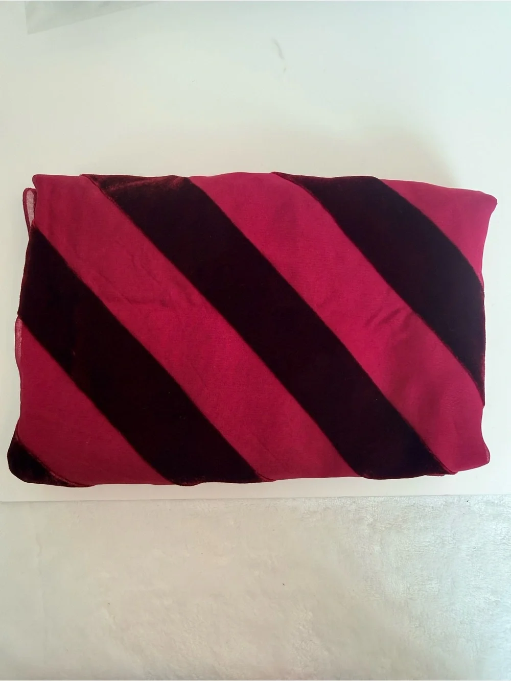 Fendi Vintage Burgundy Velvet Scarf
